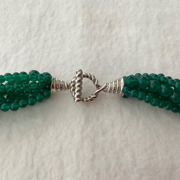 TIFFANY & CO. Vintage Green Onyx Multi-Strand Torsade Necklace - Picture 3 of 14